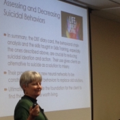 Dr. Martha Wetter during the DBT training at EKU on January 13, 2017.